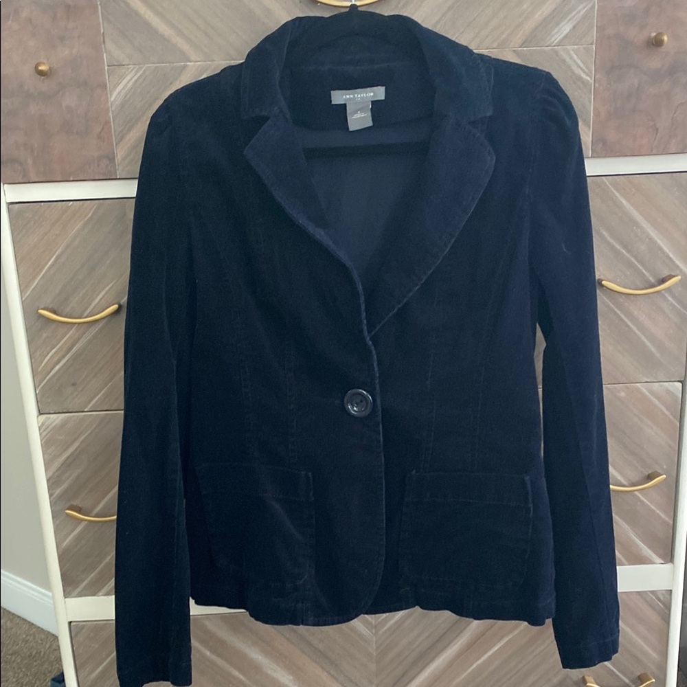 Ann Taylor Black Corduroy Blazer